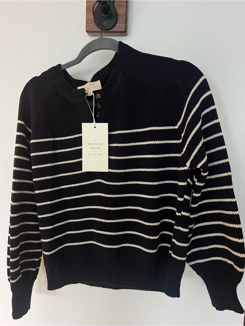 Sezane Léontine Jumper Navy / Ecru - Size XXS - smallest available size